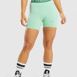 Gymshark Green Bike Shorts Seamless Compression Fit